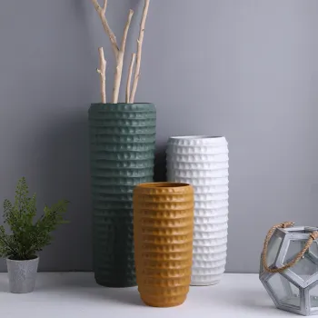 Top Selling Large Floor Standing Vases: Matt Ceramic Flower Vases for Wedding Decor and Home Styling