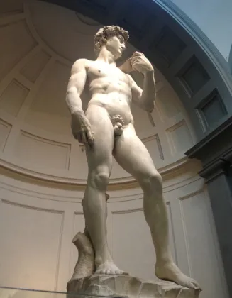 outdoor garden decoration carved white marble david garden statue