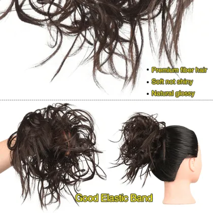 MYZYR Factory Wholesale messy hair buns extension synthetic hair Elastic Band Chignon for women Synthetic Hair Pieces Chignon