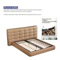 Letto imbottito in pelle di lusso dal design moderno