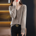 All wool knit coat for women