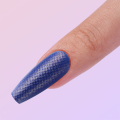 3D small Point Matte blue stick on nails