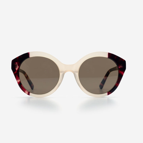 Oval Design Acetate Women's Sunglasses