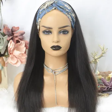 Vast drop shipping wholesale Straight headband wig human hair headband wigs for black women wig headband