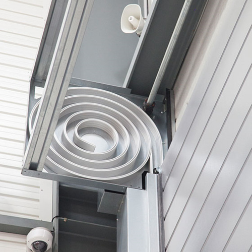 Aluminum spiral roll up doors