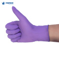 Gants de nitrile sans poudre noir approuvé en poudre noire approuvé