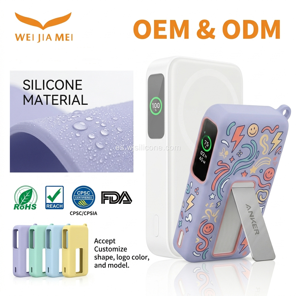 Funda protectora de silicona para banco de energía para Anker MagGo