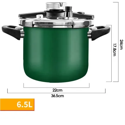 High-End Red Enamel Pressure Cooker with Bakelite Handle for Gas and Induction Stoves