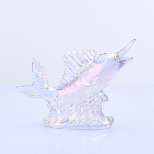 Figurine en verre en forme de poisson coloré pour la vente en gros