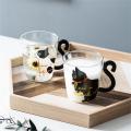 Kitchen Cat Shape Coffee Milk Tea glass Mug