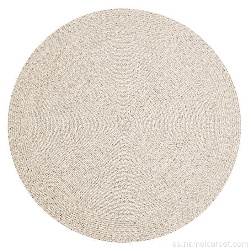 alfombra de alfombra redonda al aire libre blanca al aire libre