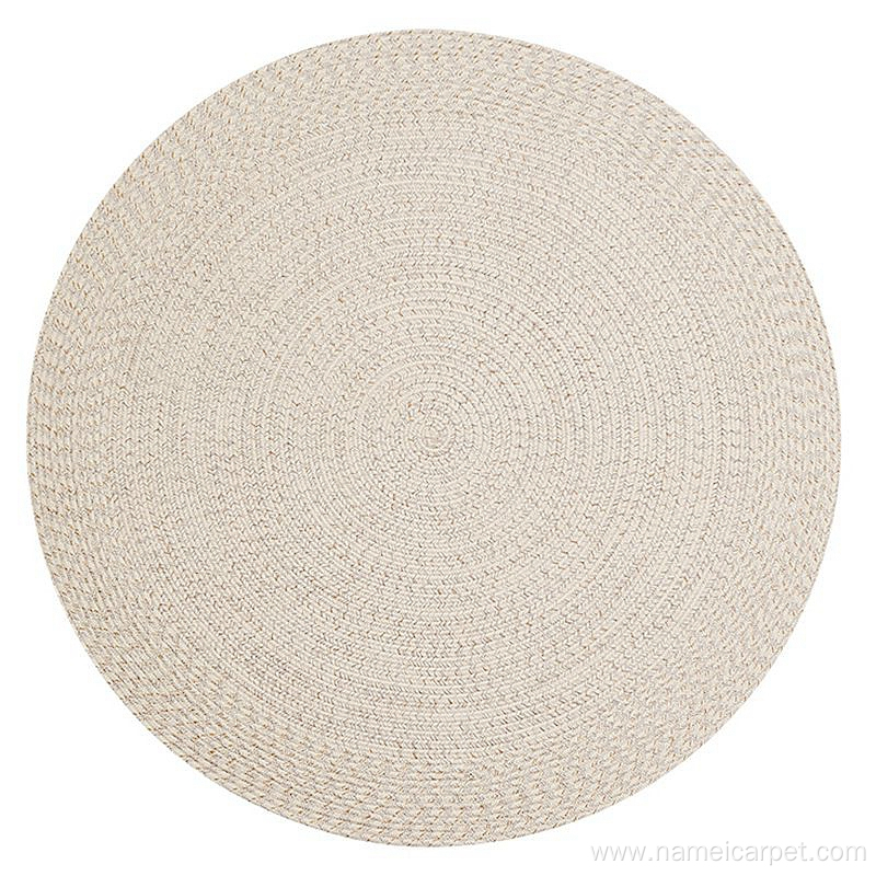 white indoor outdoor round rug carpet