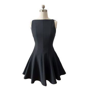 Sleeveless Mini Dress With Round Neckline