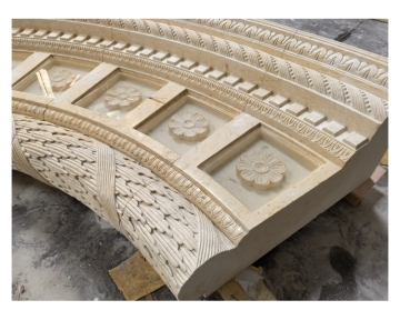 Traditional Round Marble Pillar Design for Villa - Stone Column Prices