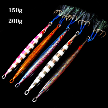 150g-200g Luminous Speed Marine Boat Jigging Game Metal Jig Lure