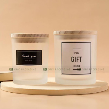 Eco-Friendly 10oz Reusable Glass Jar Candle with Custom Box Design