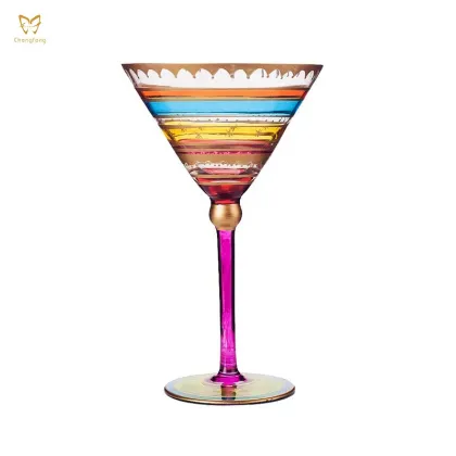 Europe Lead-Free Colored Drawing Wine Glasses