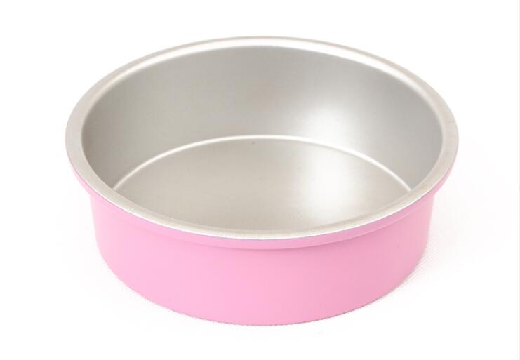 6' Carbon Steel Nonstick Round Cake Pan-Pink (6)