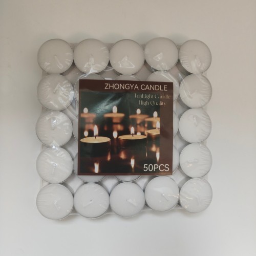 50pacs shrink bag pack private label tealight candles