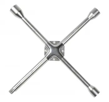 18 Inch Heavy Duty Tire Iron Lug Wrench 4 Way Cross Wheel Spanner
