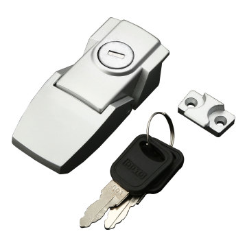 DKS Lock Light Box Chassis Cabinet Door Hasp Lock - Black/White ZINC Alloy