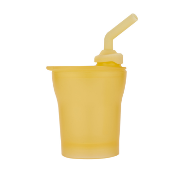 Toddlers Silicone Drinking Training Sippy Cup with Straw