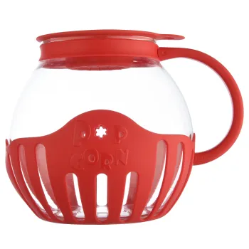 2.25QT Borosilicate Glass Round Microwave Popcorn Popper for Hot Air Popcorn Making
