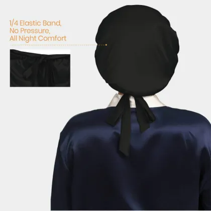 100% Mulberry Silk Night Sleep Cap Sleeping