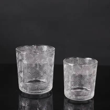Creative Labelable Patterned Glass Jars for Home Furnishing