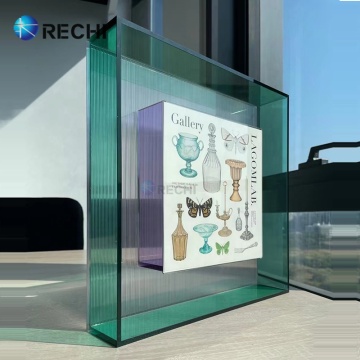 Customizable Home Décor: RECHI Acrylic Photo Card Frame - A Magnets-Attached Floating Wall Mount for Personalized Interior Design