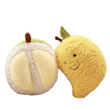 Bambola per animali domestici di peluche di mango durian artificiale