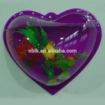 Heart Shaped Acrylic Fish Bowl,Wall Mounted Acrylic Fish Tank