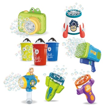 Wholesale Summer Outdoor Children's Water Soap Bubble Game - 2-in-1 Electric Bubble Maker Toy