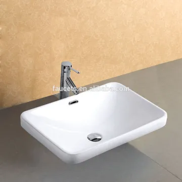Standard Size Ceramic Counter Mounted Bathroom Sink