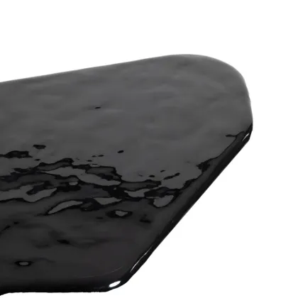 Personalized Irregular Black Concrete Coffee Table