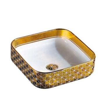 Bathroom Luxury Design Gold Silver Color Wash Basin
