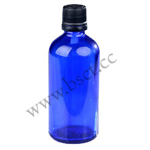 Cobalt blue glass cosmetic bottle 100ml