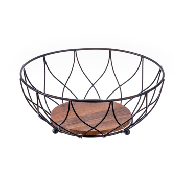 Metal Wire Storage Basket Fruits Stand Holder Organizer for Bread Snack Veggies
