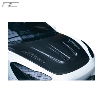Cubierta de campana de fibra de carbono real para el estilo Tesla Model 3 CMS-T