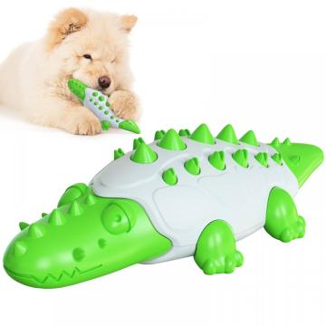Hundeschleifen spielt Krokodil