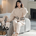 women's pajamas thickened fleece flannel