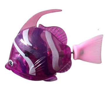 4パックの透明な魚LEDスイミングケーキトッパーとペットのおもちゃ