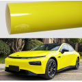 Wrap de vinyle de voiture jaune citron Super Gloss