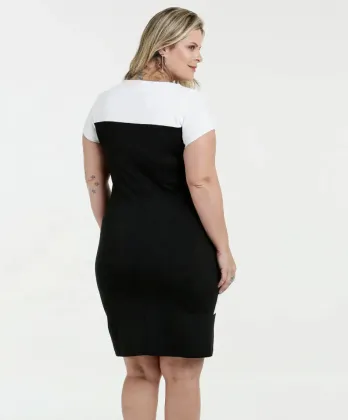 O-neck Short Sleeve Dress Plus Size Dress