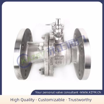 Two-piece flange ball valve