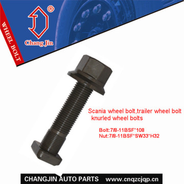 Scania knurled wheel bolts