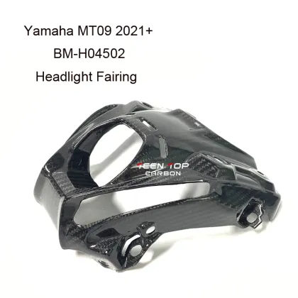 3K Carbon Fiber Motorcycle Body Parts: Headlight Fairing, Front Fairing, and Upper Outer Fairing for Yamaha MT-09 2021 Model