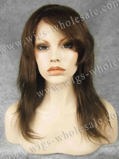 Fashion star style brown human hair full lace wig drag queen Qingdao