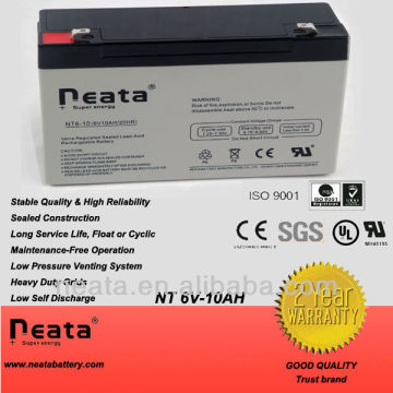Storage 6v10ah telecom battery from Zhongshan