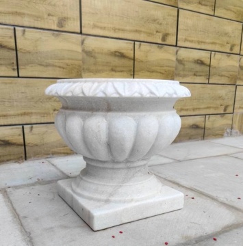 Decorazione per Interni ed Esterni in Marmo Vaso per Piante da Soggiorno e Giardino